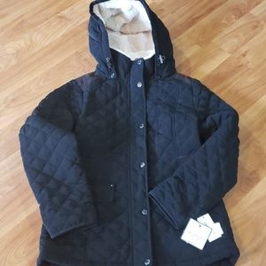 petite hooded fleece jacket